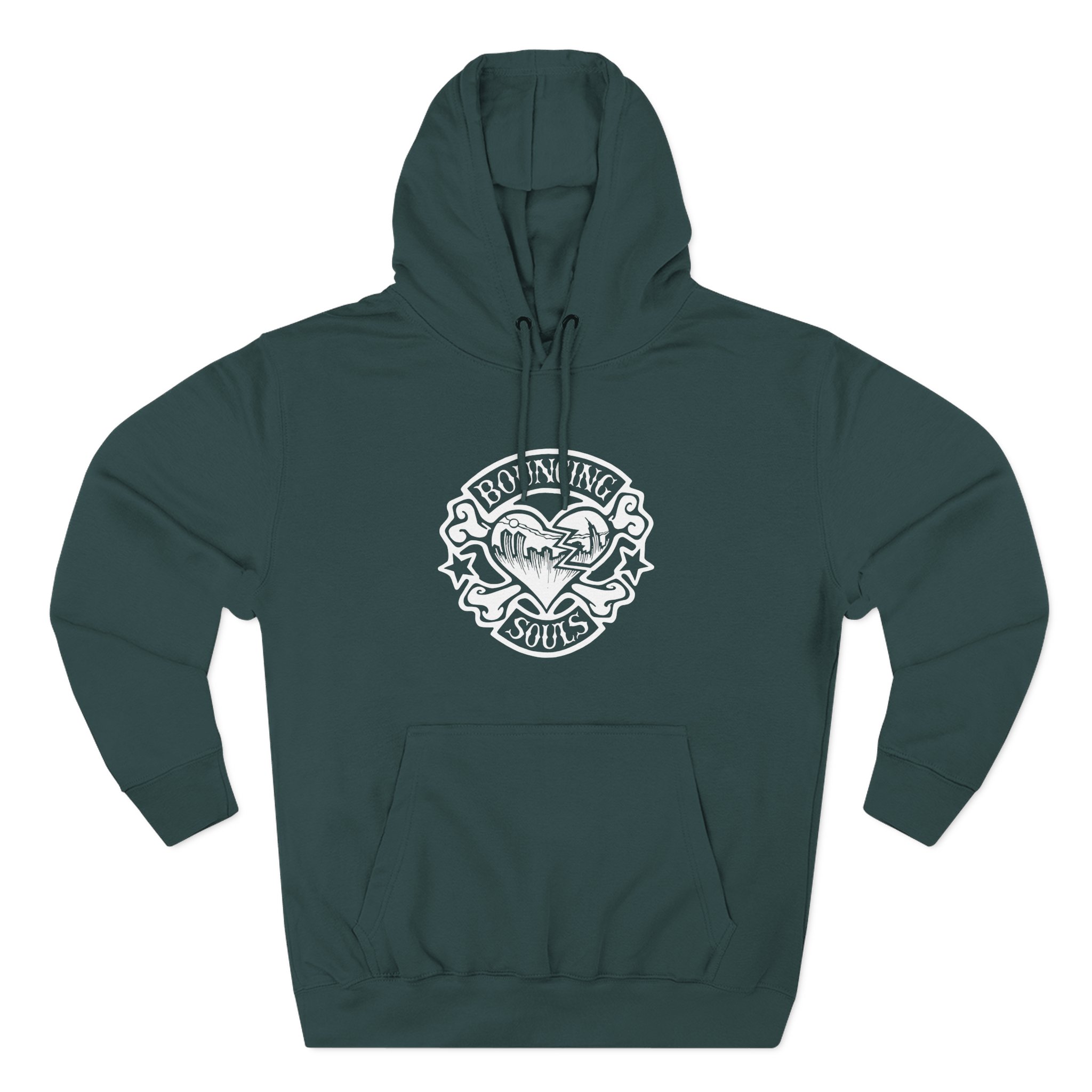 Cold Cuts the Bouncing Souls Rocker Heart Three-Panel Fleece Hoodie - Image 7
