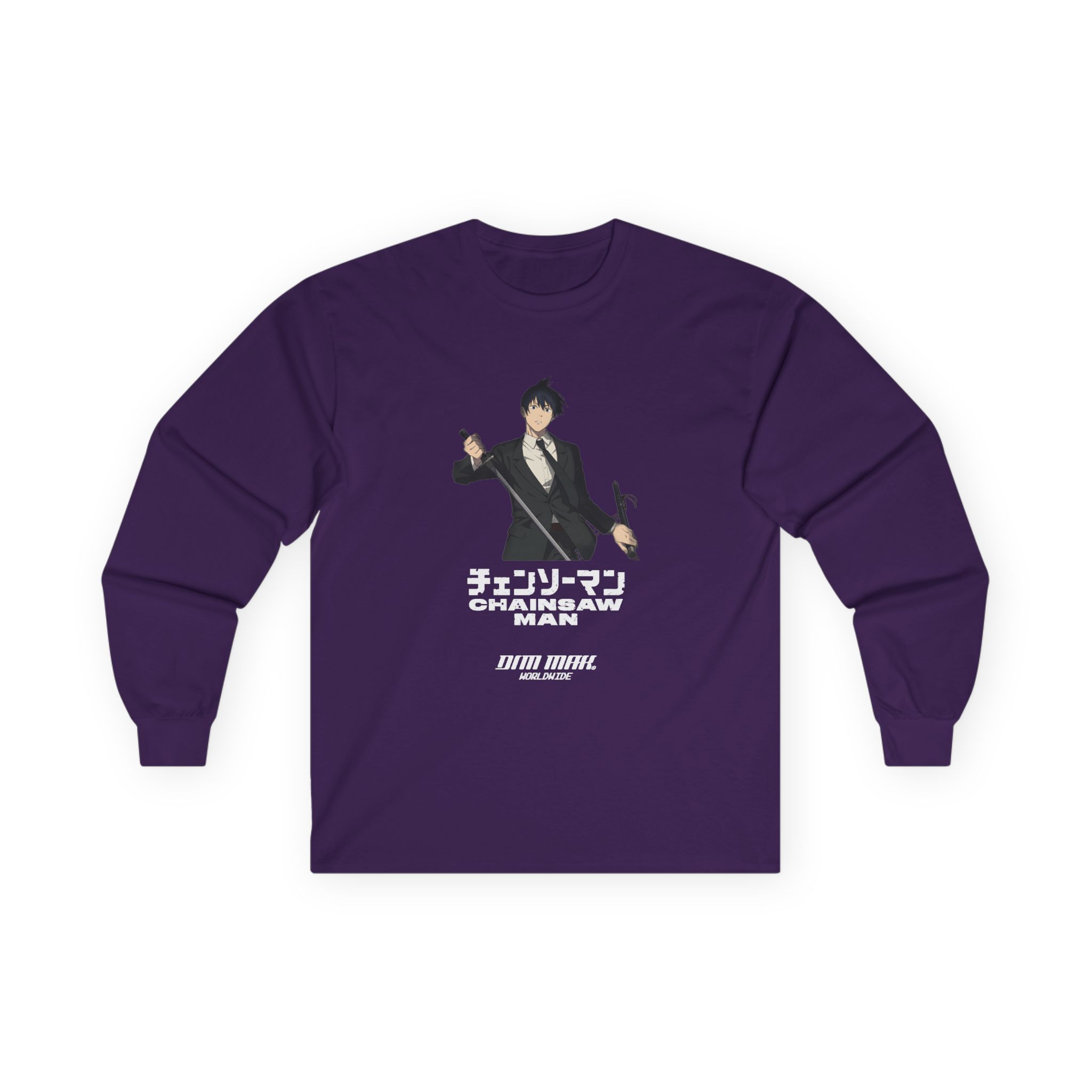 Chainsaw Man X Dim Mak Aki Unisex Ultra Cotton Long Sleeve Tee - Image 15