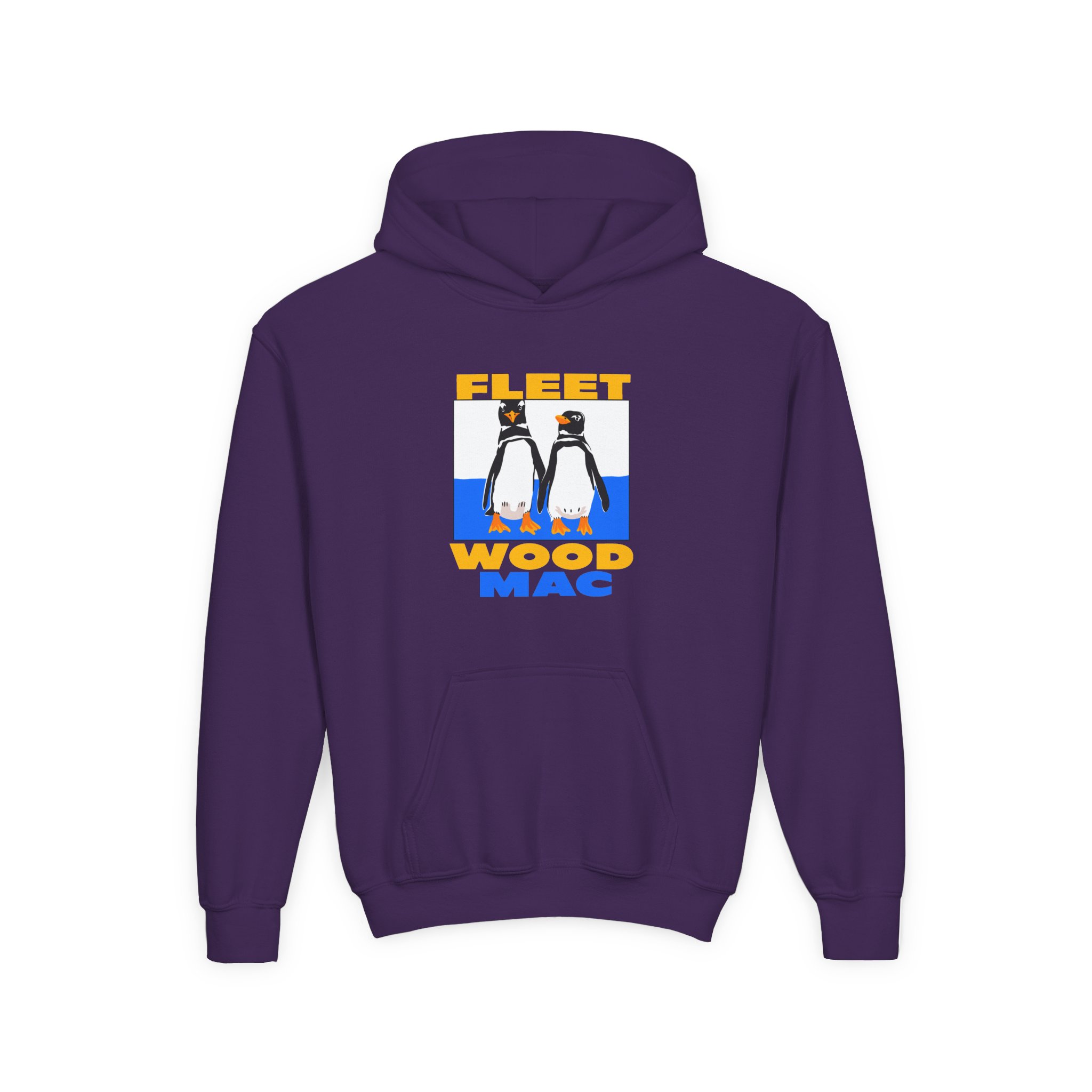 Fleetwood Mac Duo Penguin Youth Heavy Blend Hooded Sweatshirt - Image 11