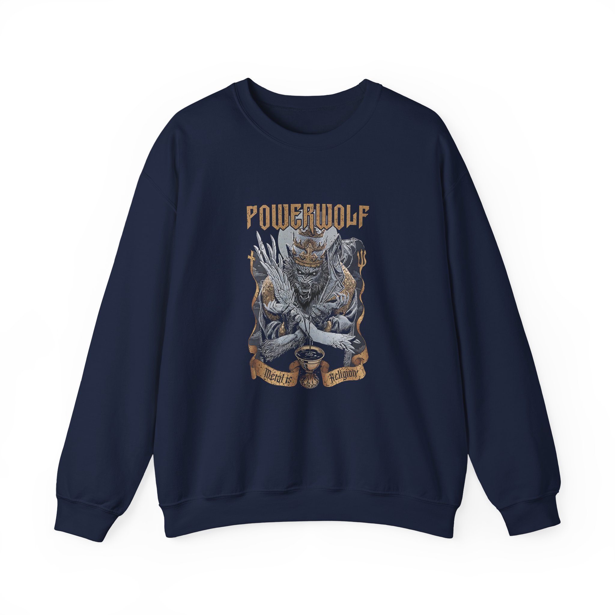 Powerwolf Wake Up The Wicked Cover Unisex Heavy Blend™ Crewneck Sweatshirt - Image 5