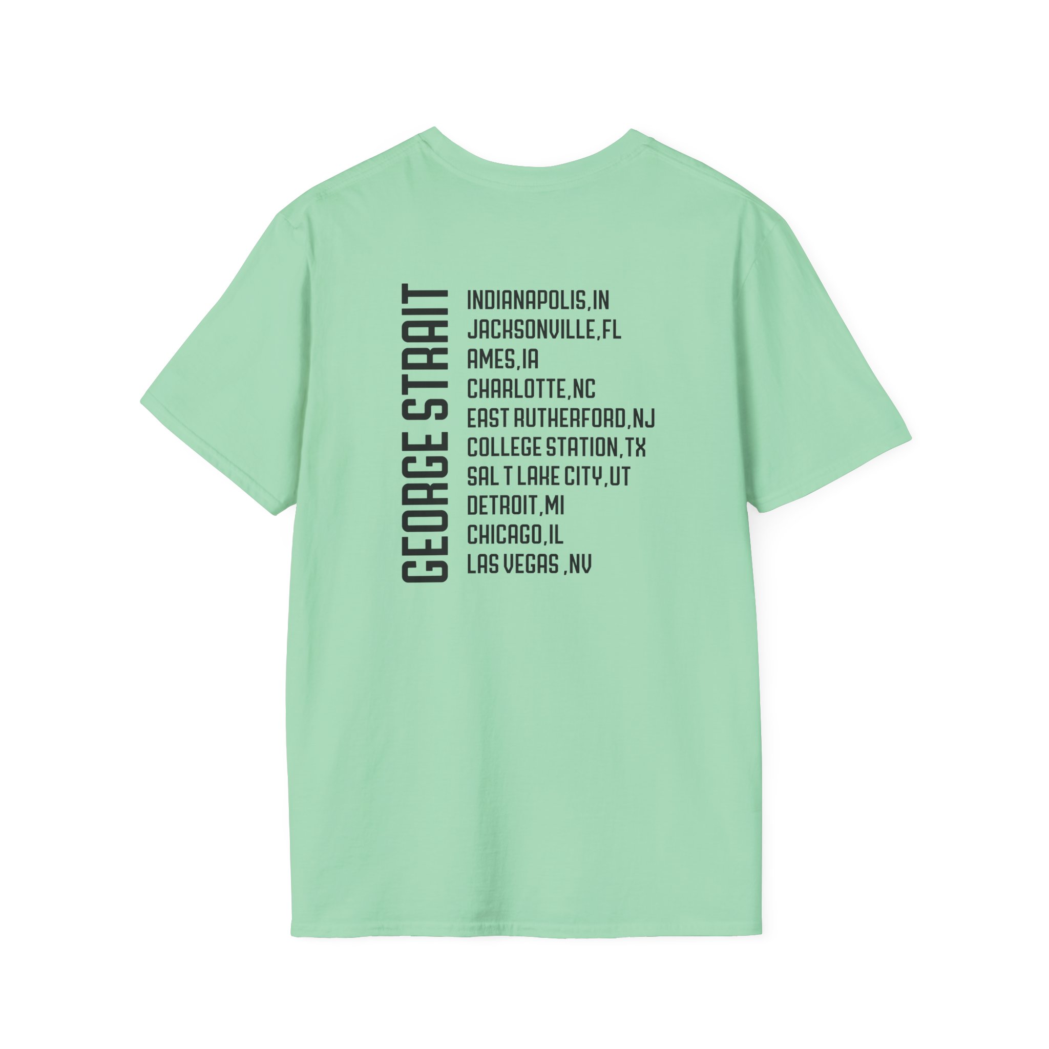 George Strait Heather Denim Silhouette Unisex Softstyle T-Shirt - Image 18