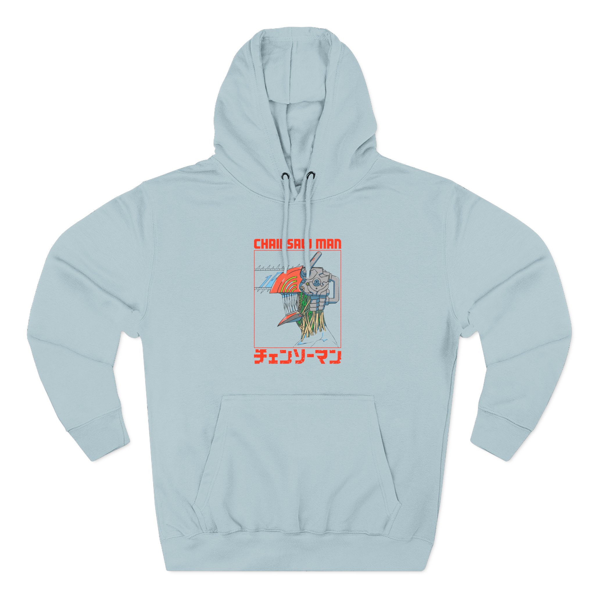Chainsaw Man Three Tone Three-Panel Fleece Hoodie - Image 9