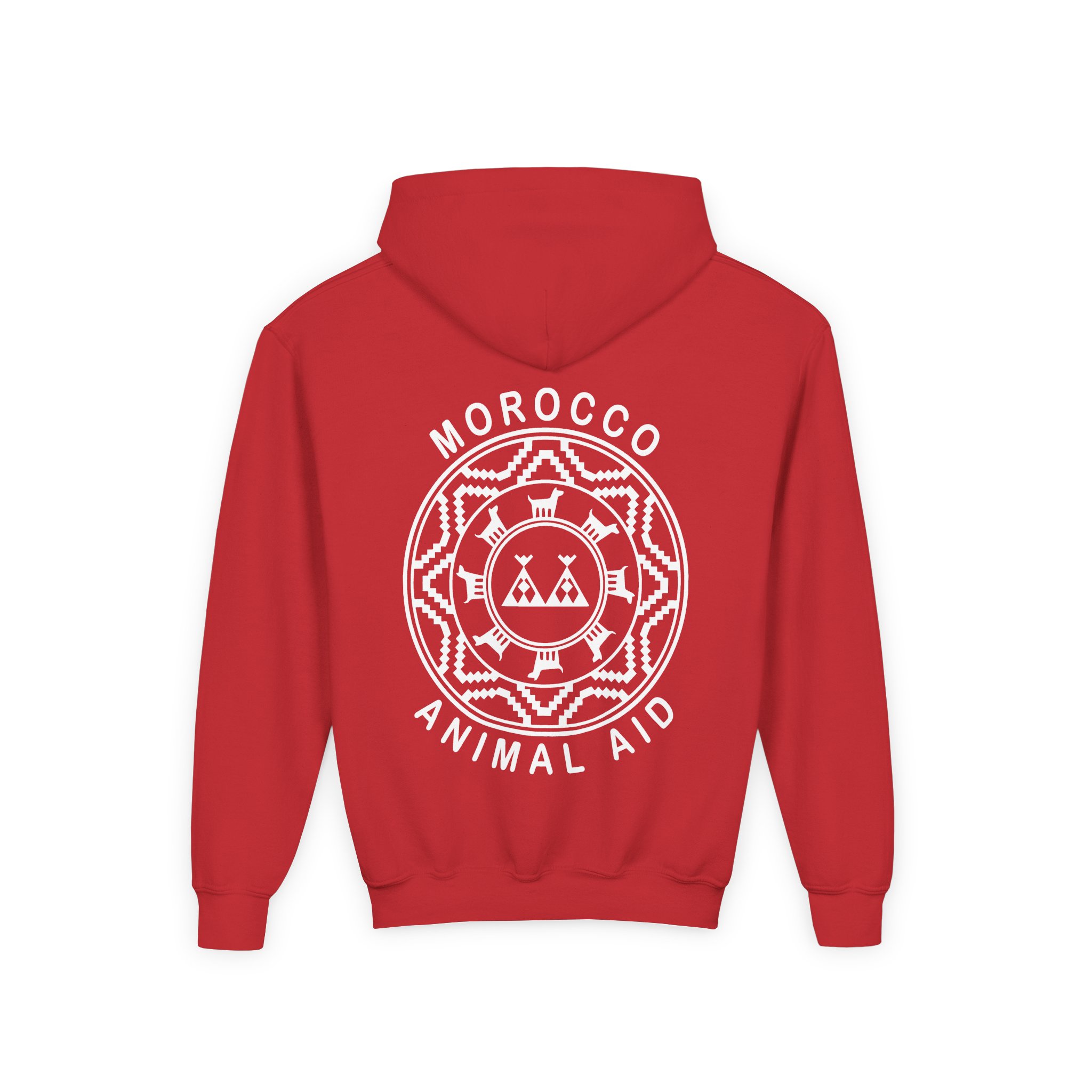 Kinging It Morocco Animal Aid Youth Heavy Blend Hooded Sweatshirt - Image 14