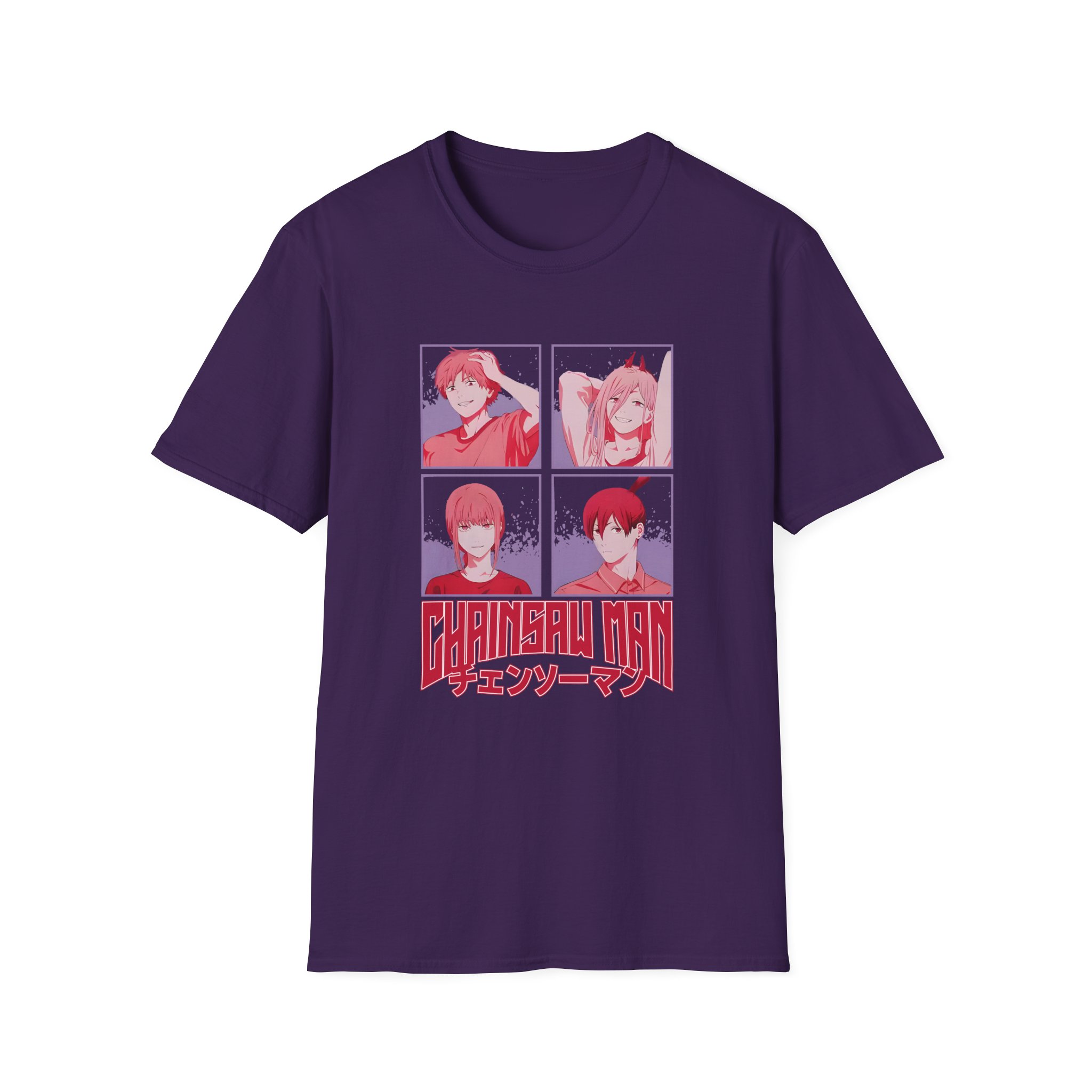 Chainsaw Man Tonal Group Unisex Softstyle T-Shirt - Image 9