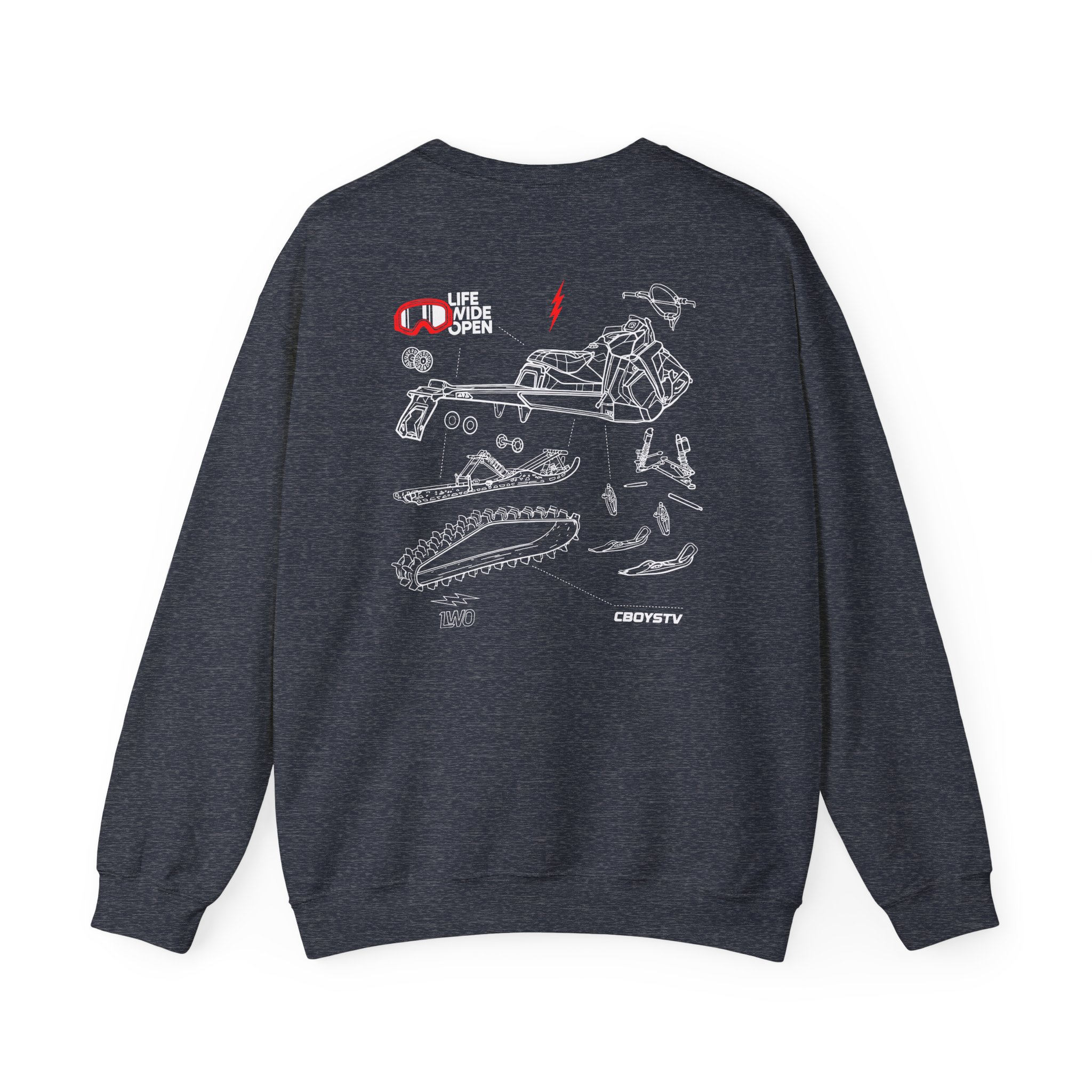Cboystv Snowmobile Blowup Unisex Heavy Blend™ Crewneck Sweatshirt - Image 14