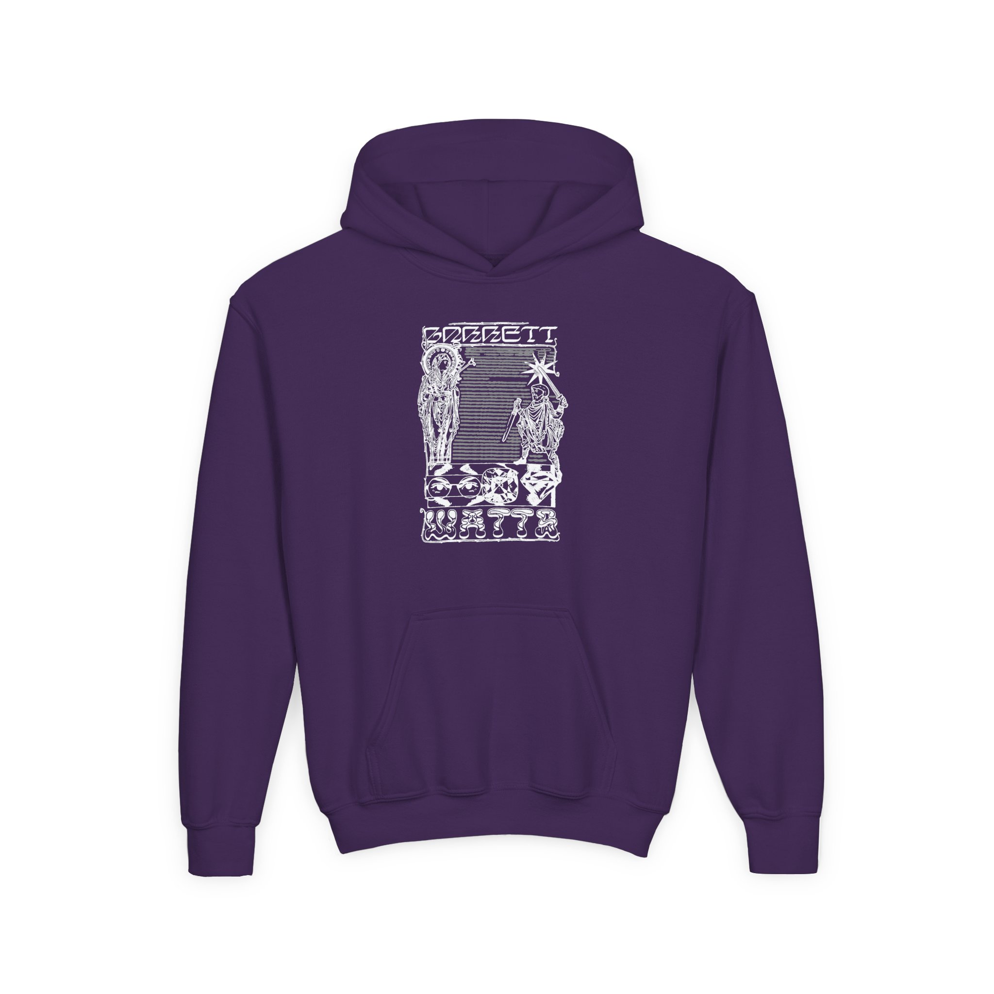 Garrett Watts Youth Heavy Blend Hooded Sweatshirt - Image 13