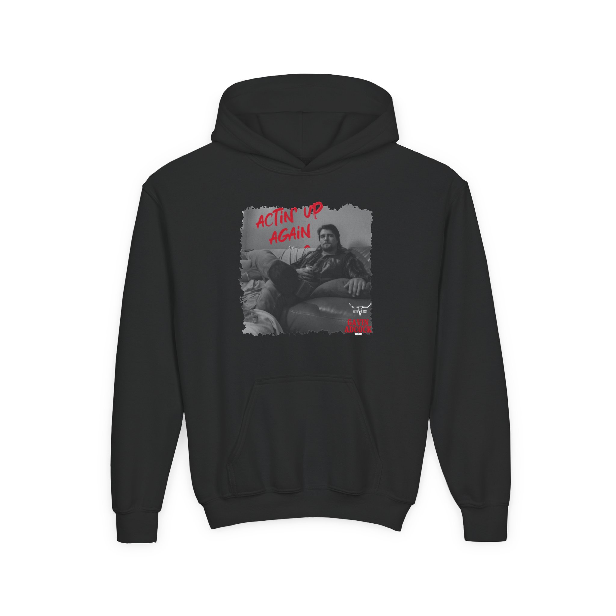 Gavin Adcock Actin' Up Again Album Youth Heavy Blend Hooded Sweatshirt