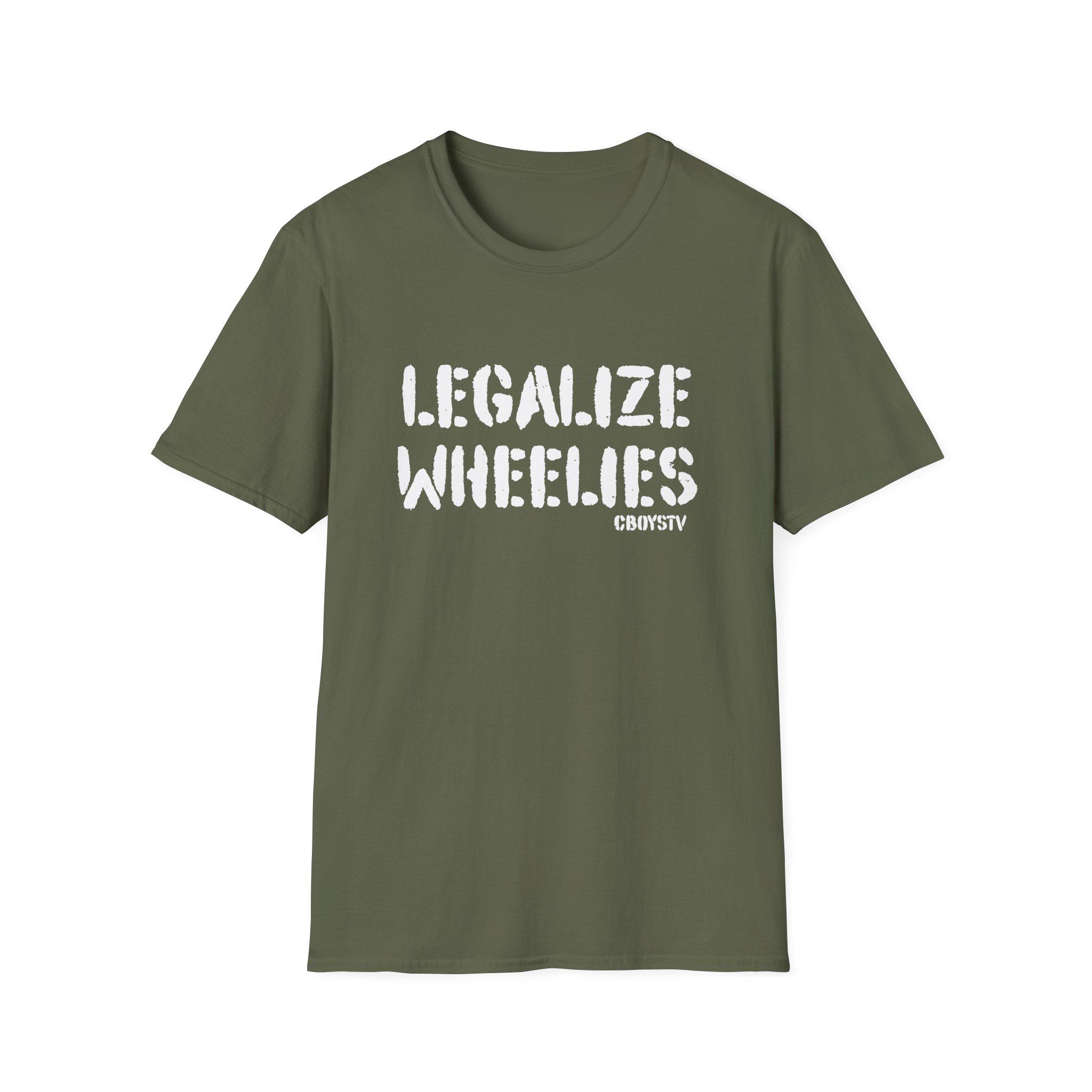 Cboystv Legalize Wheelies Unisex Softstyle T-Shirt - Image 7