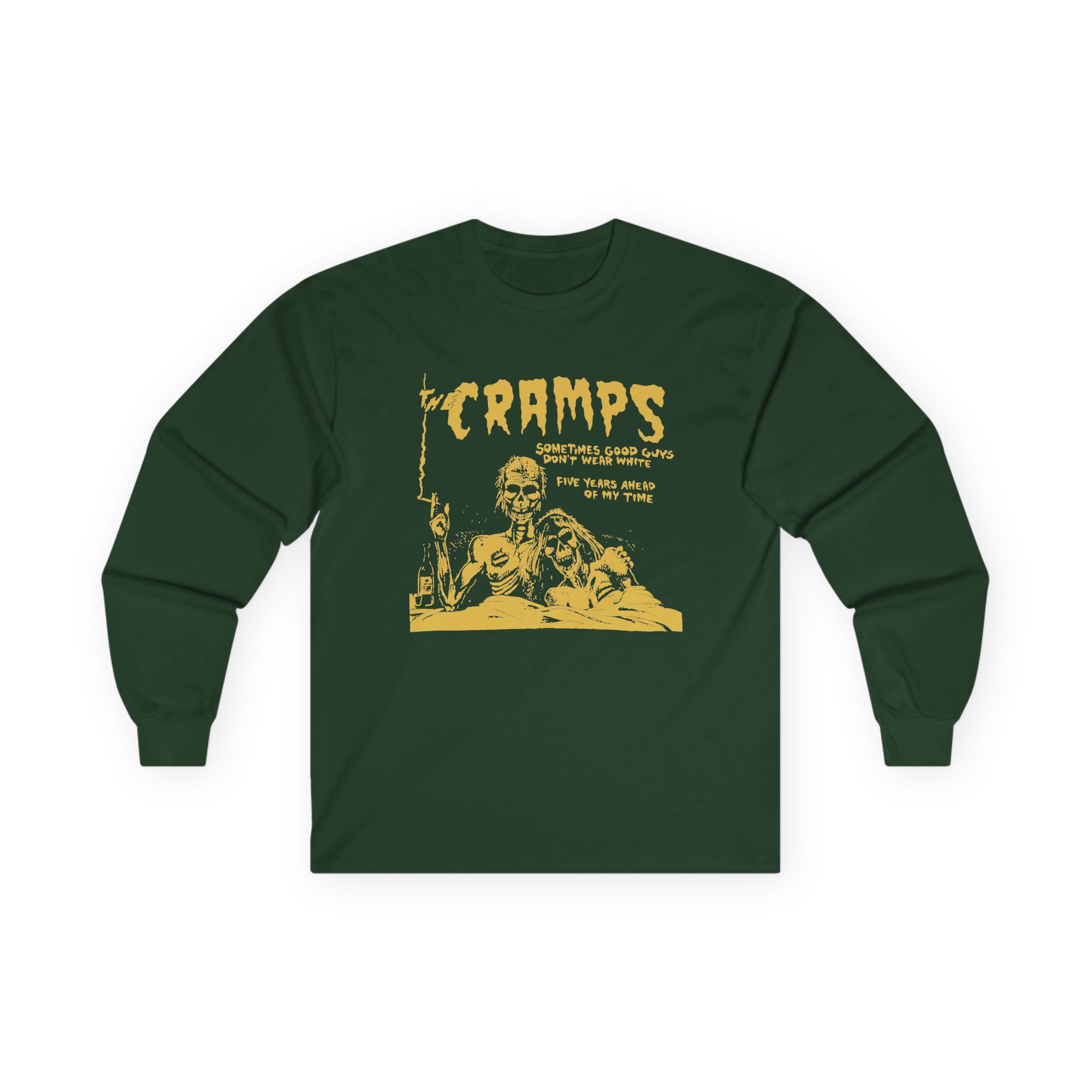 The Cramps Sometimes Good Guys Don’t Wear White Unisex Ultra Cotton Long Sleeve Tee - Image 7
