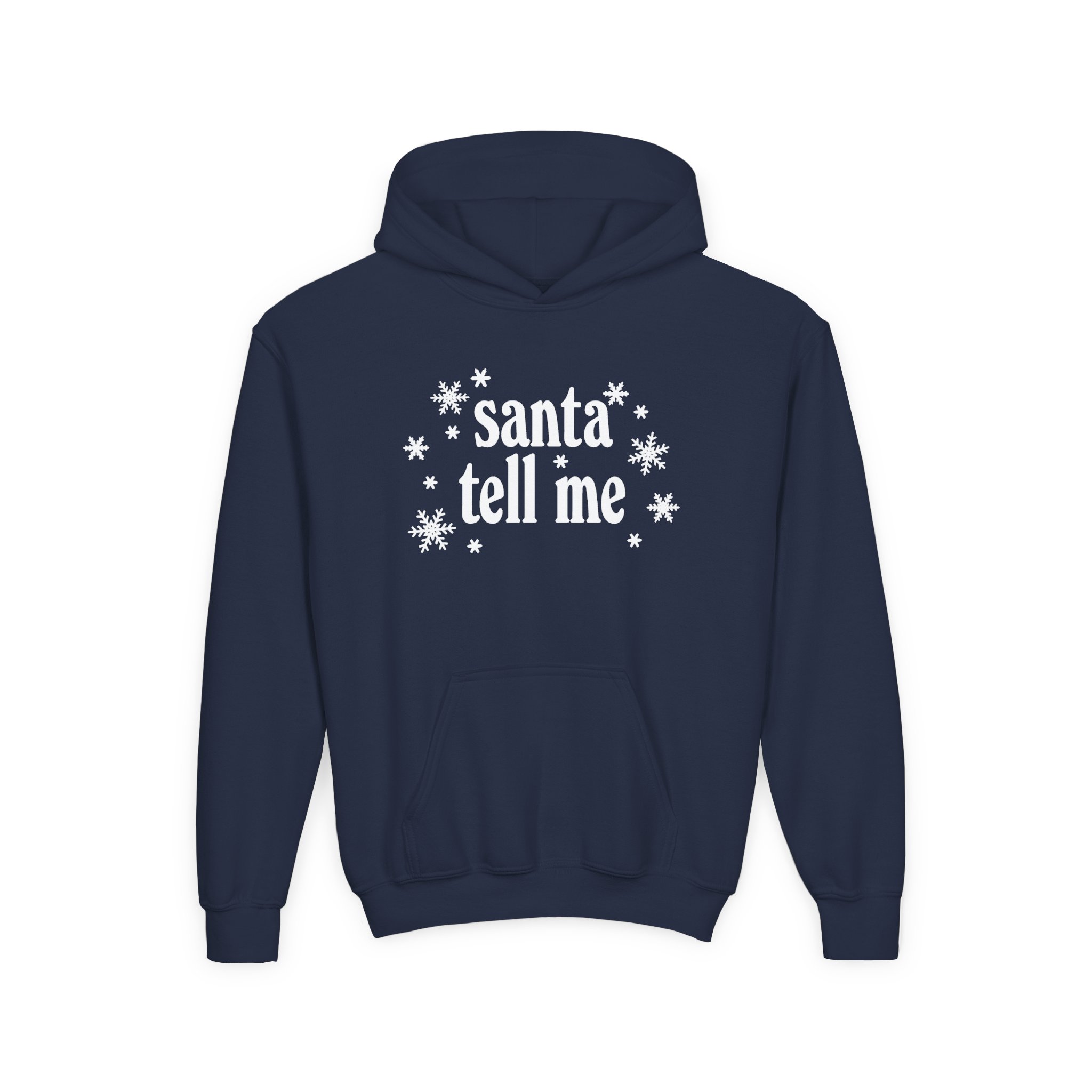 AG Santa Tell Me Youth Heavy Blend Hooded Sweatshirt - Image 11