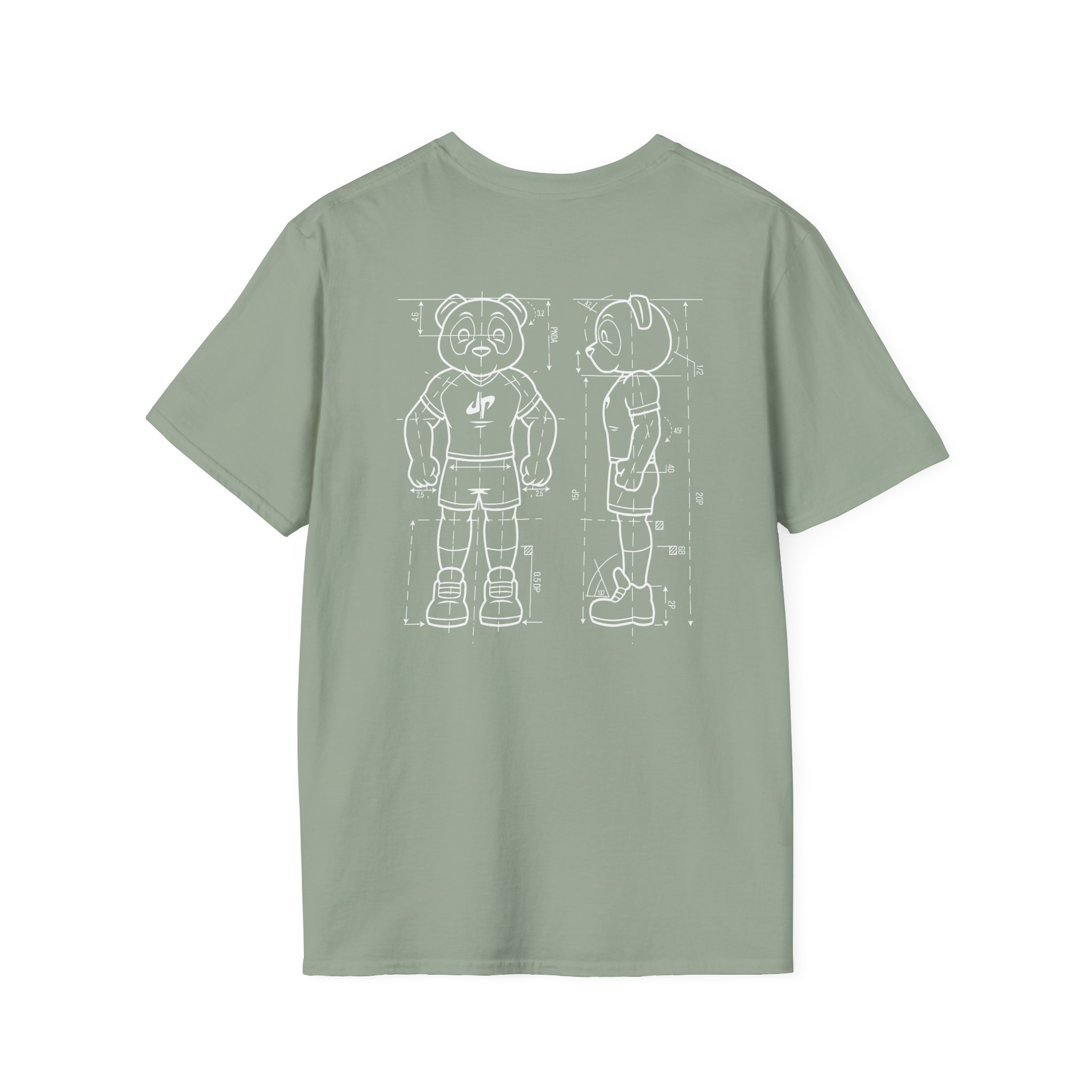 Dude Perfect Blueprint Panda Unisex Softstyle T-Shirt - Image 10