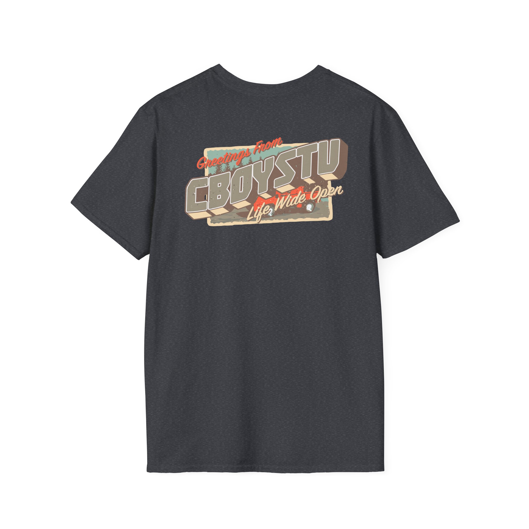 Cboystv Postcard Unisex Softstyle T-Shirt - Image 18