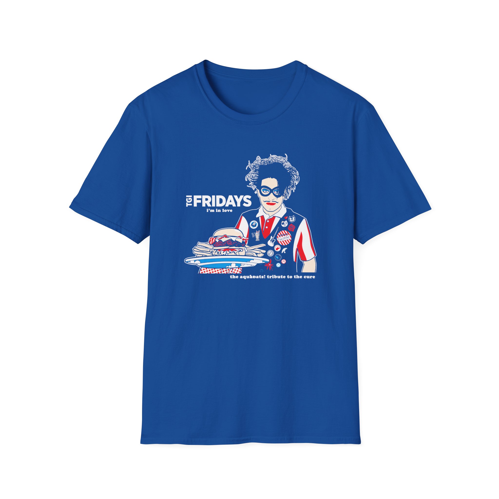 The Aquabats! TGI Fridays I’m In Love Tribute To The Cure Unisex Softstyle T-Shirt - Image 9