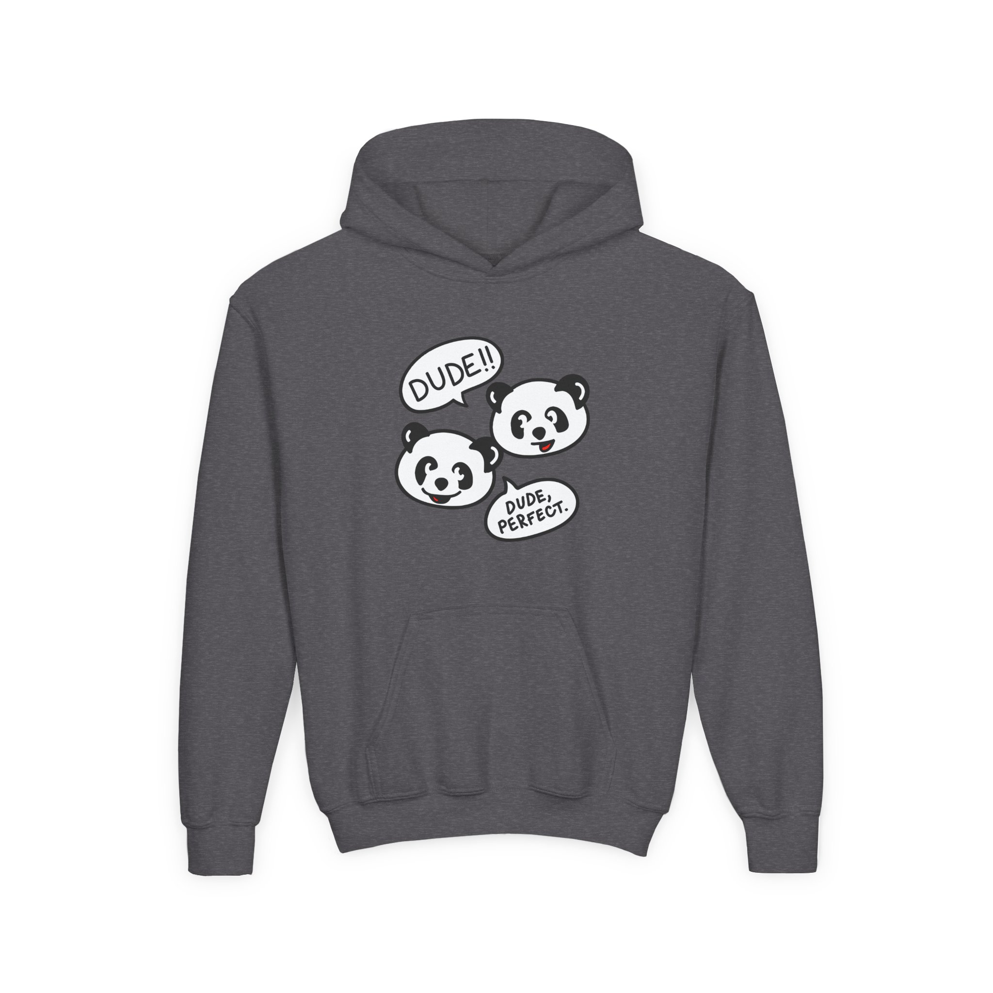 Dude Perfect Panda Comic Youth Heavy Blend Hooded Sweatshirt - Image 13