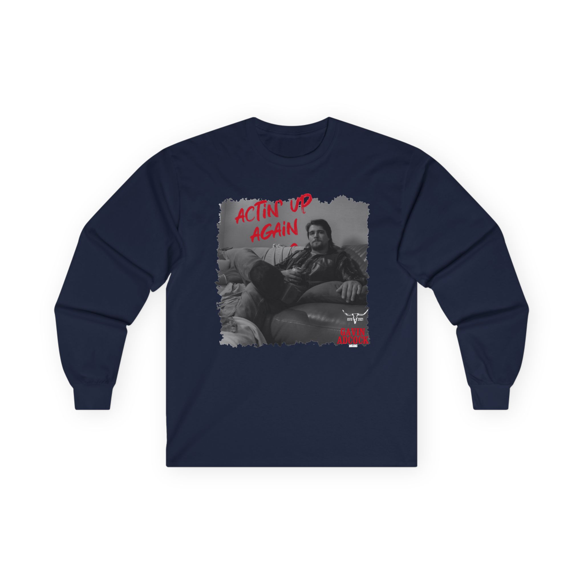 Gavin Adcock Actin' Up Again Album Unisex Ultra Cotton Long Sleeve Tee - Image 5