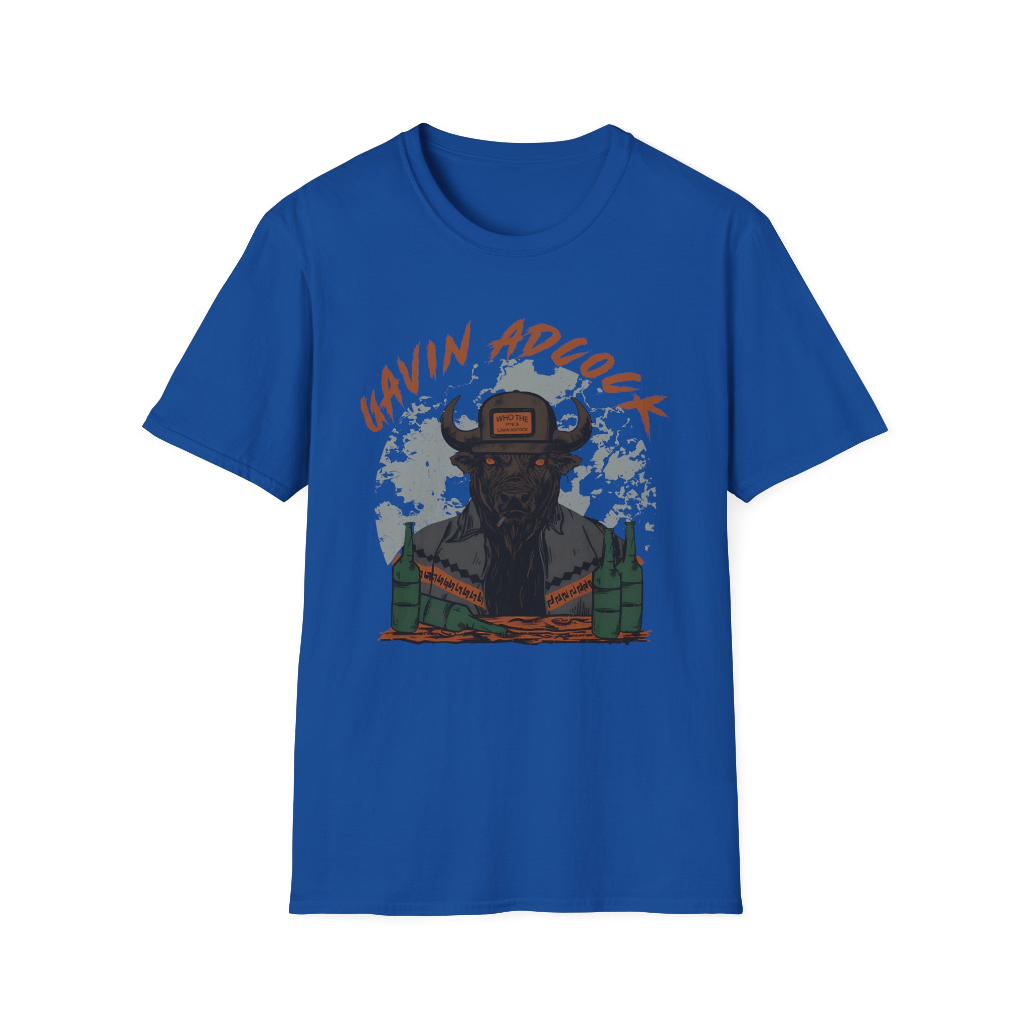 Gavin Adcock Graphite Bull Unisex Softstyle T-Shirt - Image 5