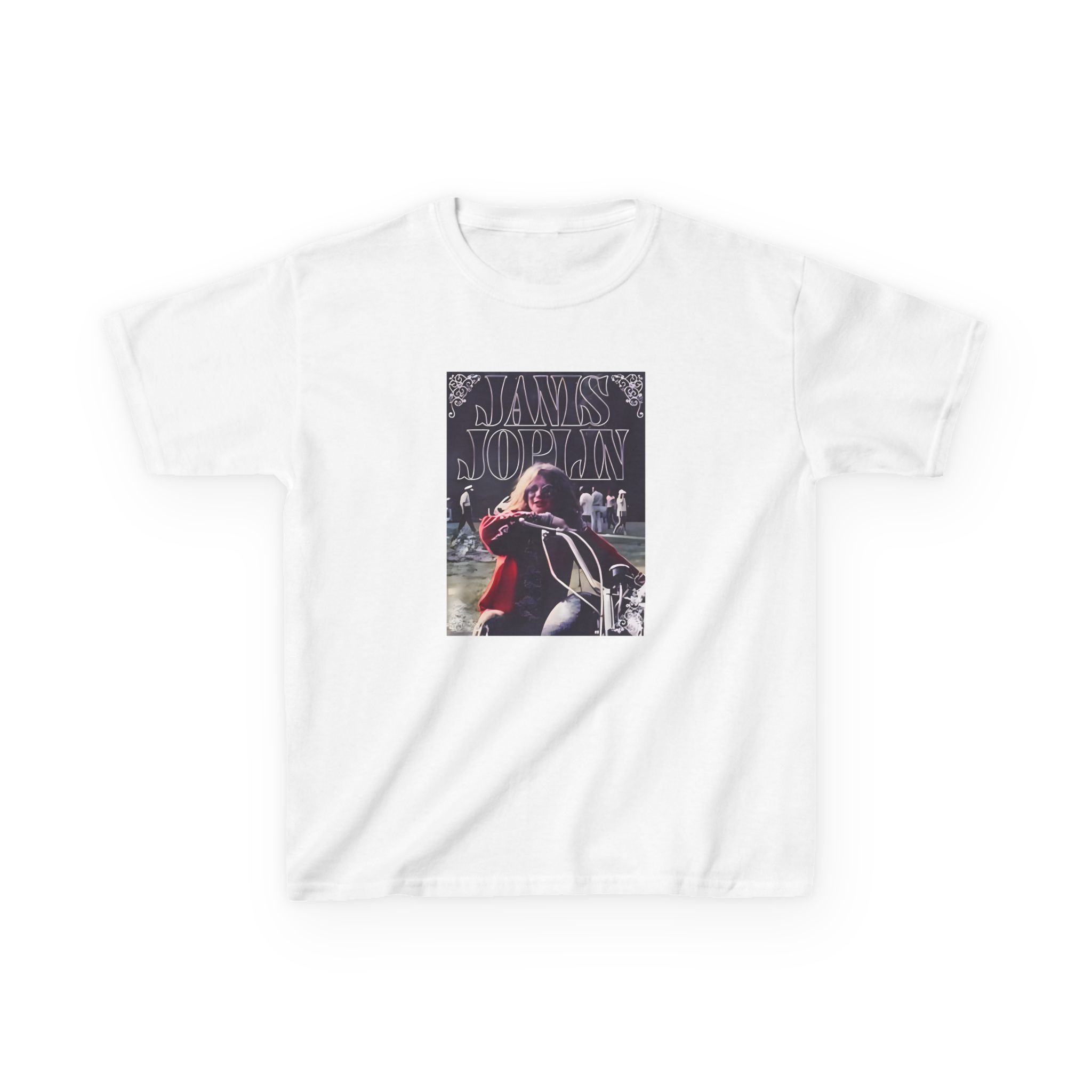 Janis Joplin Greatest Hits Motorcycle Cover Kids Heavy Cotton™ Tee