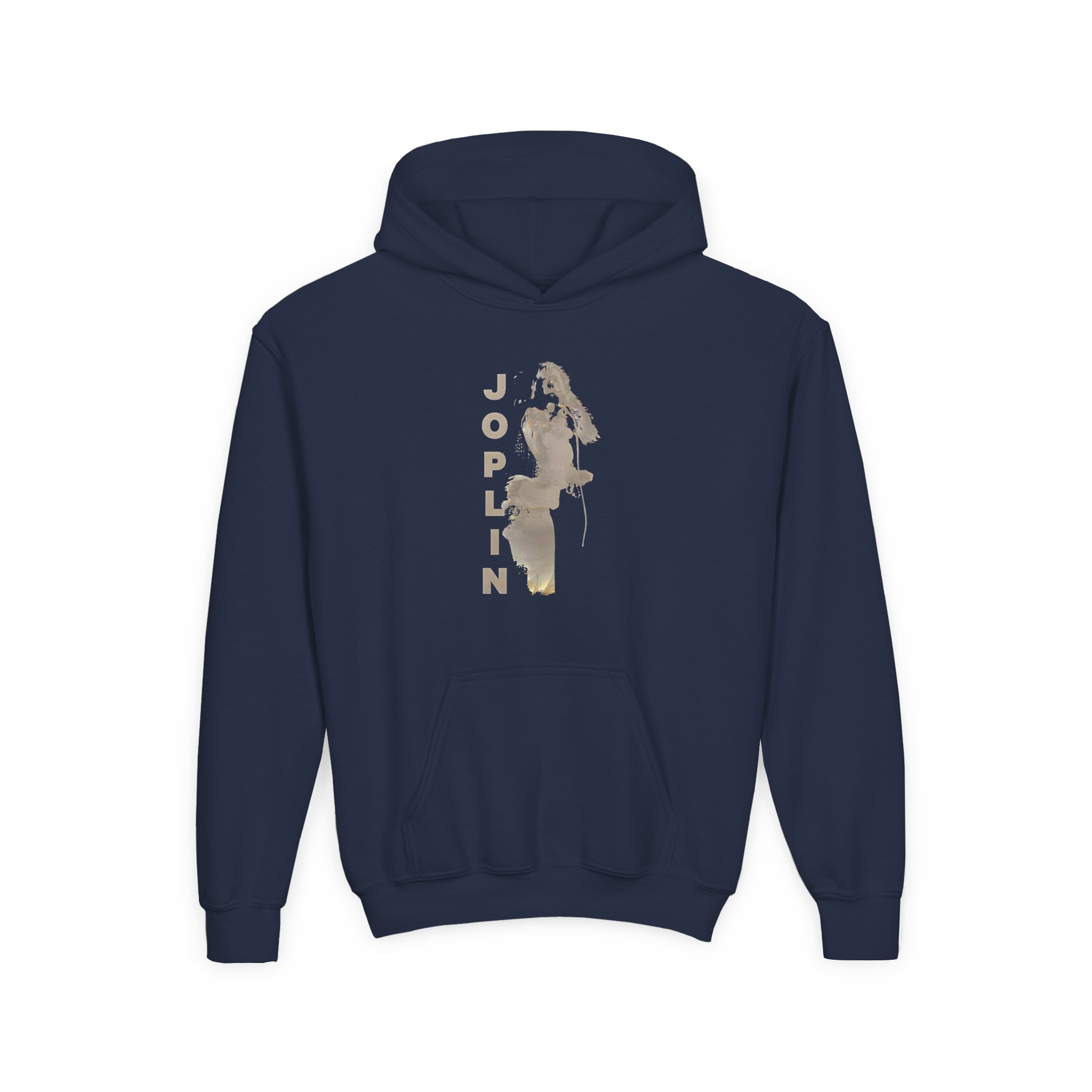 Janis Joplin Down on Me Youth Heavy Blend Hooded Sweatshirt - Image 3
