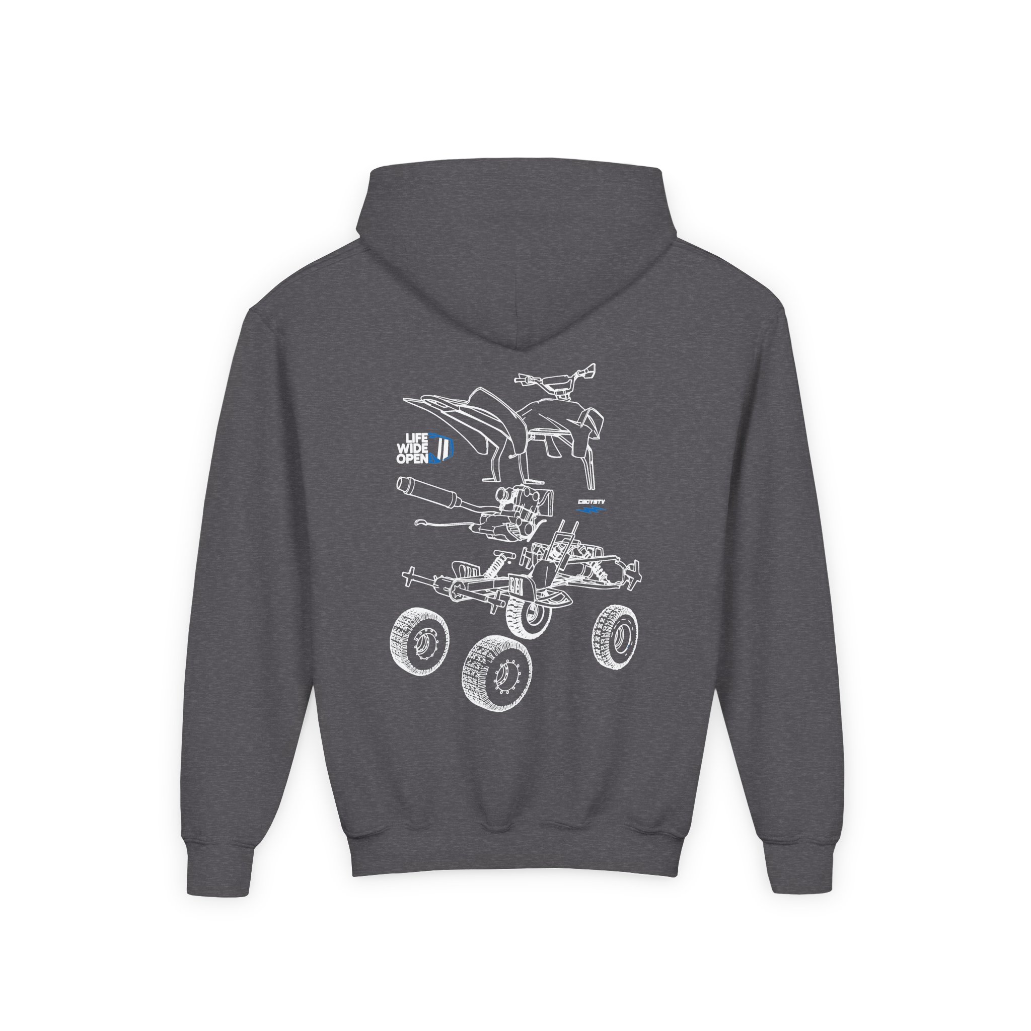 Cboystv Quad Blowup Youth Heavy Blend Hooded Sweatshirt - Image 10