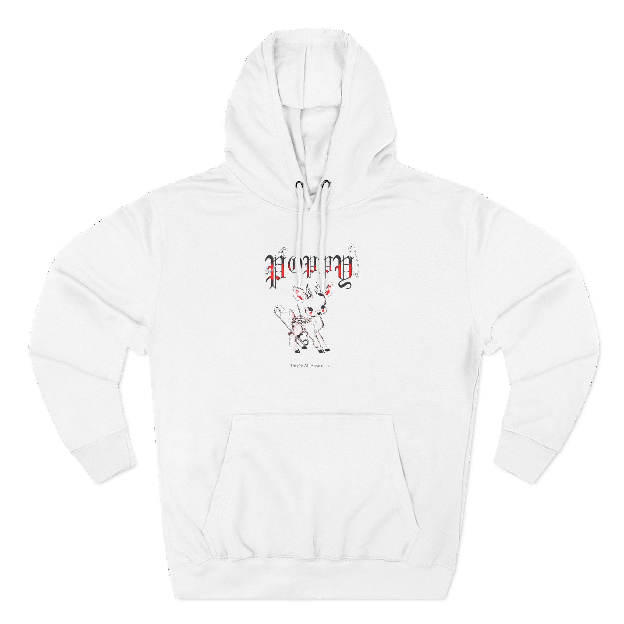 Poppy Deer Three-Panel Fleece Hoodie