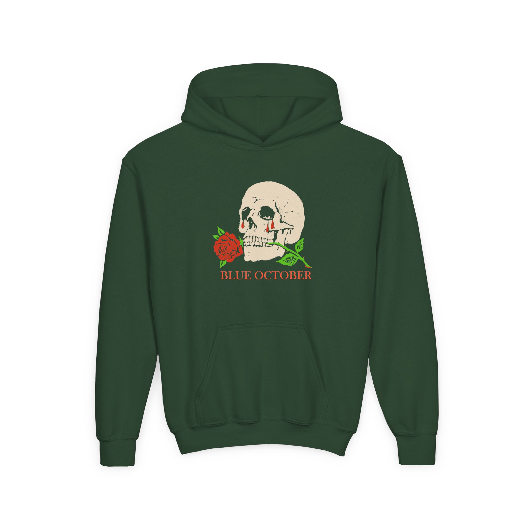 Blue October Where Did You Go Youth Heavy Blend Hooded Sweatshirt - Image 3