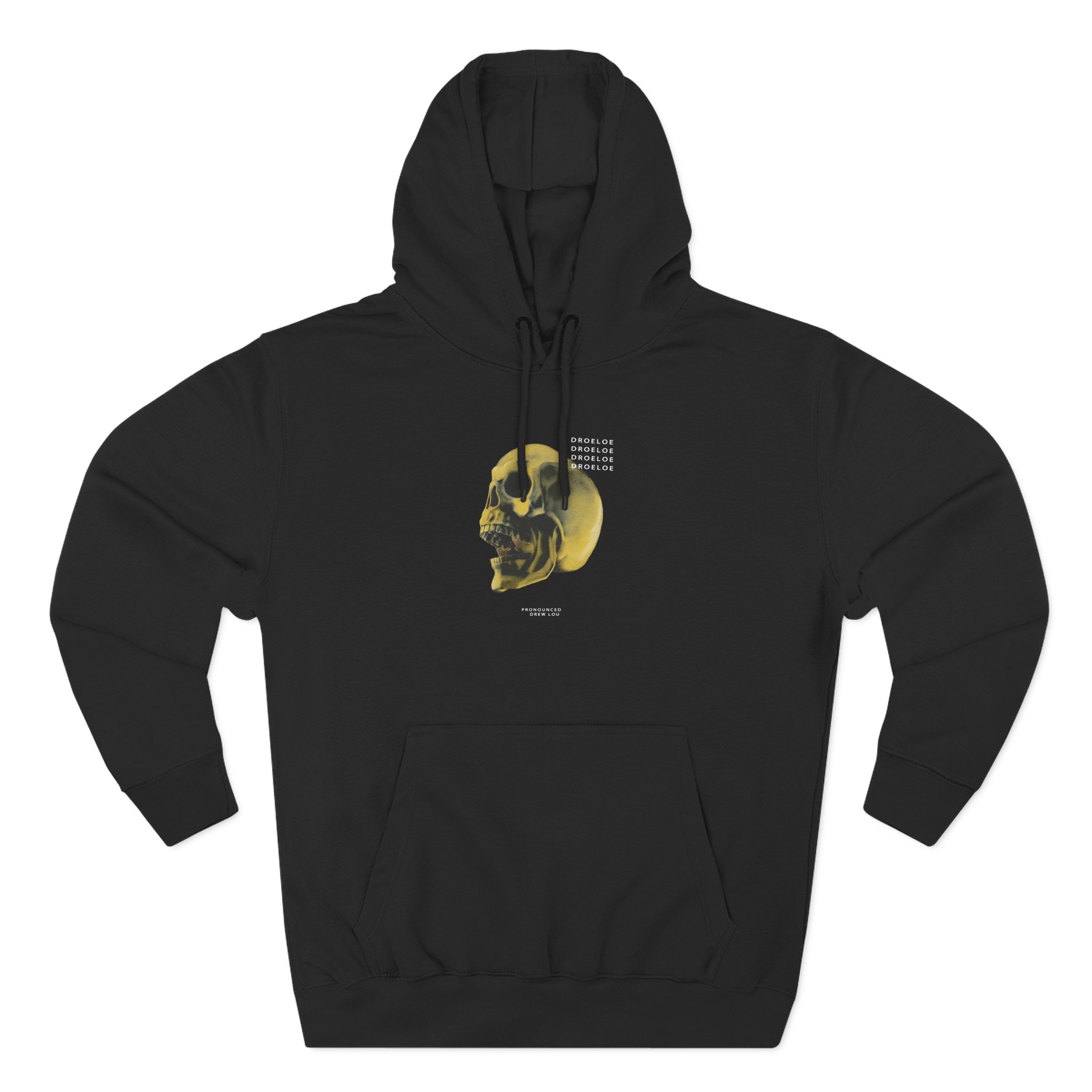 Deadbeats Gold Skull Three-Panel Fleece Hoodie